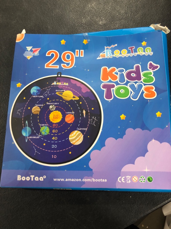Photo 1 of 29" Large Dart Board for Kids, BooTaa Kids Dart Board with 12 Sticky Balls, Boys Toys, Indoor/Sport Outdoor Fun Party Play Game Toys, Birthday Gifts for 3 4 5 6 7 8 9 10 11 12 Year Old Boys Girls