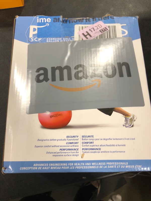 Photo 1 of THERABAND Exercise Ball, Professional Series Stability Ball with 55 cm Diameter for Athletes 5'1" to 5'6" Tall, Slow Deflate Fitness Ball for Improved Posture, Balance, Yoga, Pilates, Core, Red