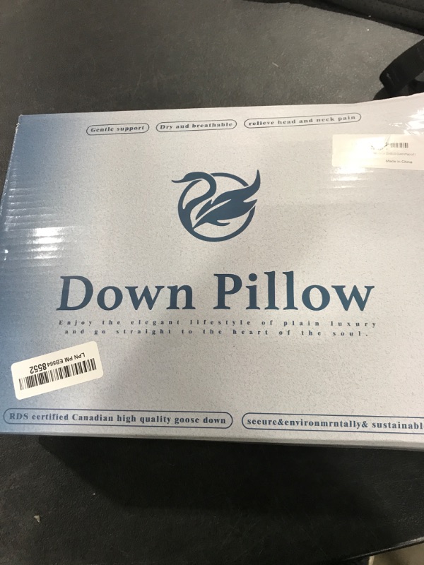 Photo 1 of Shilucheng Goose Down Pillows Queen Size, 900+ Fill Power 100% Cotton Shell 600 Thread Count Down Pillow,at Least 80% Down Filled Comfortable Hotel Pillows Relieve Neck Pressure