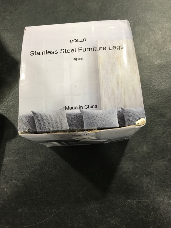 Photo 1 of BQLZR Stainless Steel Kitchen Adjustable Feet Round 2" Dia Furniture Leg with 16 Screws and a Screwdriver Pack of 4