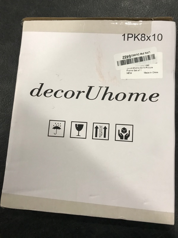 Photo 1 of decorUhome 8x10 Picture Frame, Display Pictures 5x7 with Mat or 8x10 without Mat, Wall & Tabletop Display Photo Frame, Black, 1 Pack