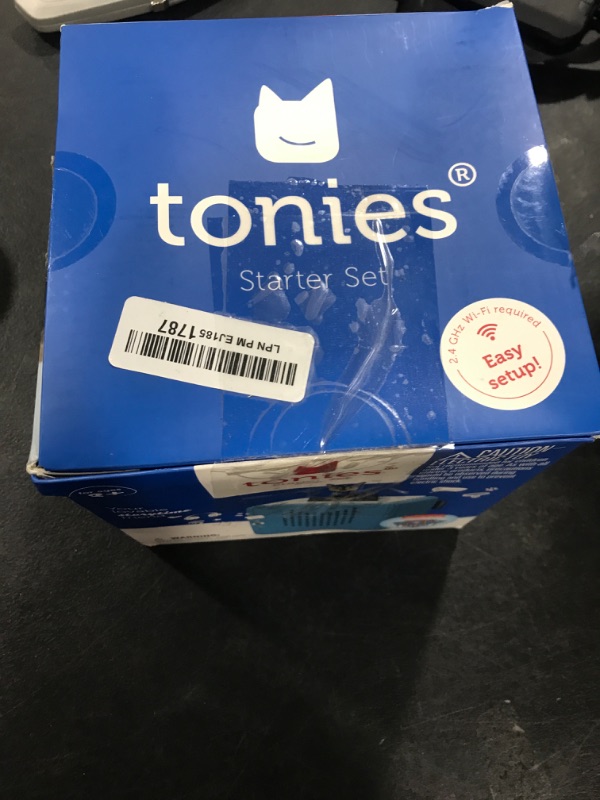 Photo 1 of Toniebox Audio Player Starter Set with Chase, Skye, Marshall, and Playtime Puppy - Listen, Learn, and Play with One Huggable Little Box - Light Blue