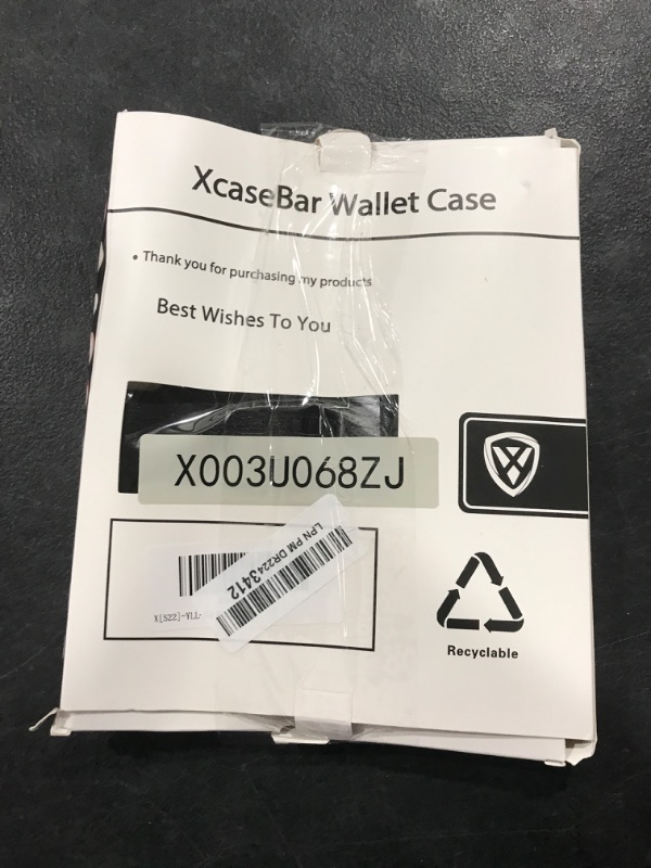 Photo 1 of XcaseBar for Samsung Galaxy S22 Wallet case with Zipper Credit Card Holder?RFID Blocking?, Flip Folio Book PU Leather Phone case Shockproof Cover Women Men for Samsung S22 case Black