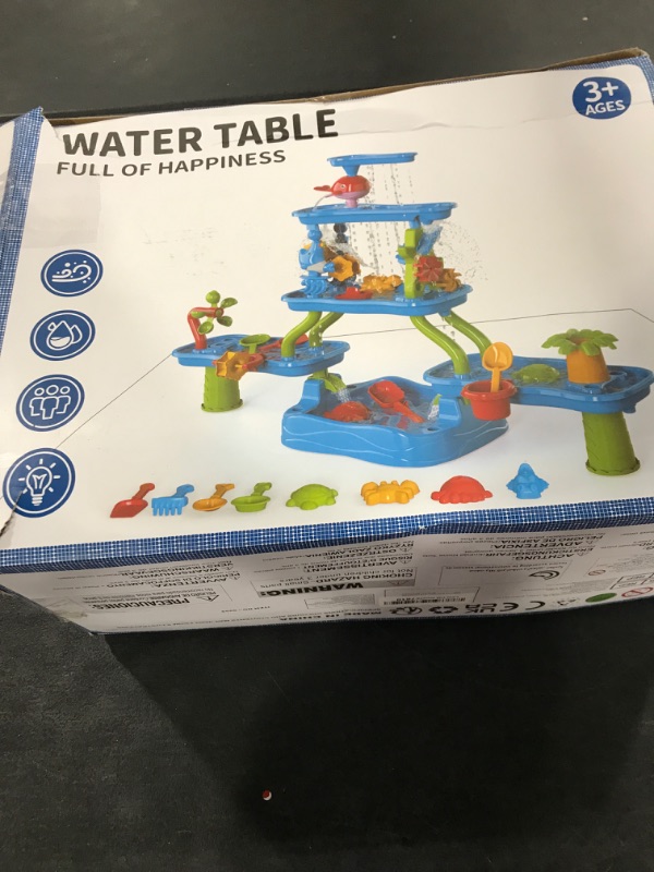 Photo 1 of TEMI Kids Water Table, Outdoor Activity Table, Beach Toys Water Sensory Table for Kids Toddlers Boys Girls Age 3-8