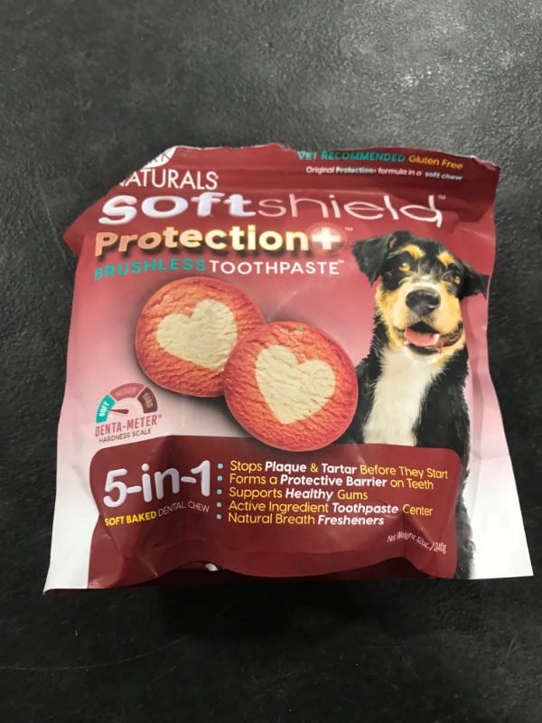 Photo 1 of ARK NATURALS Soft Shield Brushless Toothpaste – Small Breeds, 12oz Bag – Soft-Baked Dog Dental Chew with Toothpaste Center – Prevent Plaque & Tartar and Freshen Breath with Dental Chews for Dogs