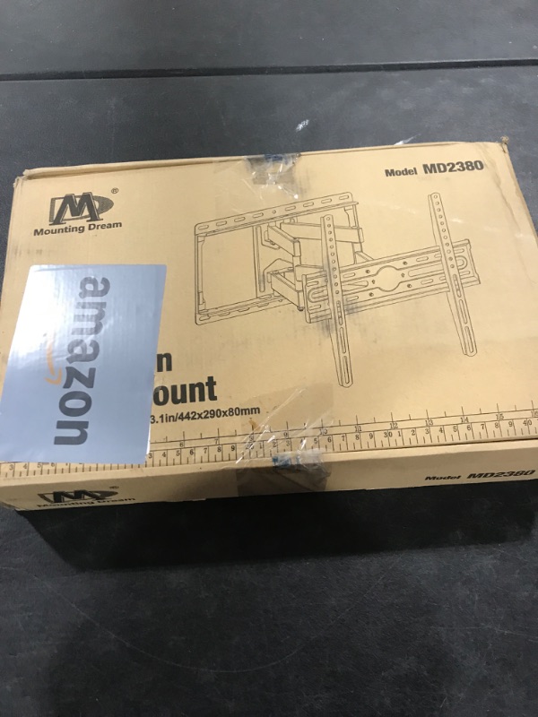 Photo 1 of Mounting Dream TV Wall Mount for 32-65 Inch Television,Mount with Swivel and Tilt, Full Motion Bracket with Articulating Dual Arms, Fits 16inch Studs, Max VESA 400X400 mm, 99lbs, MD2380