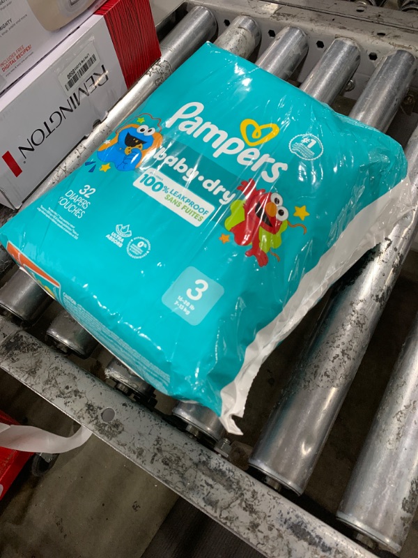 Photo 1 of Pampers Diapers - Baby Dry - Size 3, 32 Count, Absorbent Disposable Infant Diaper (Packaging May Vary)