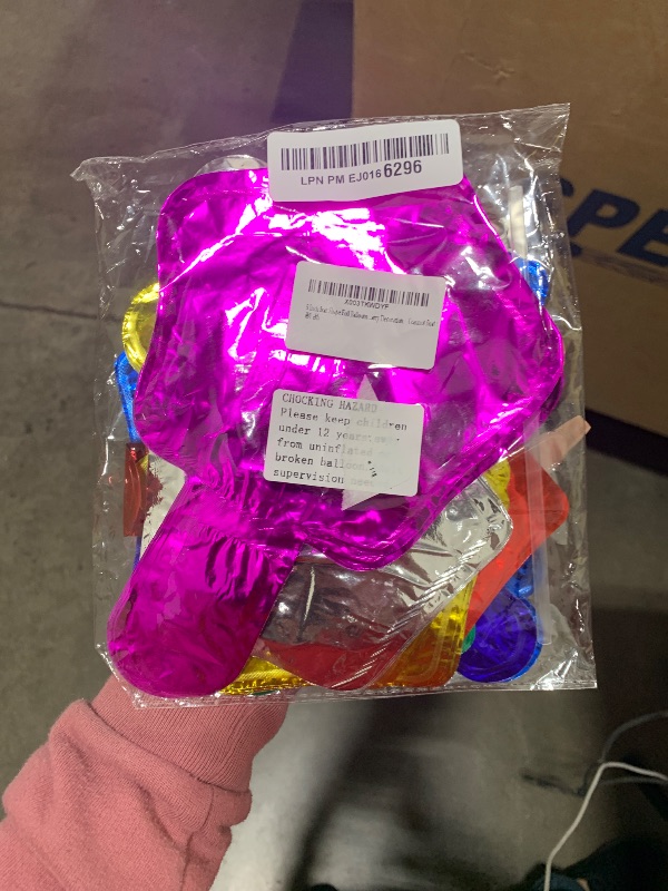 Photo 1 of 5 Inch Star Shape Foil Balloon 80pcs Mini Mylar Helium Balloons Rainbow Star Balloons for Birthday Party Wedding Party Decoration. ?cannot float?