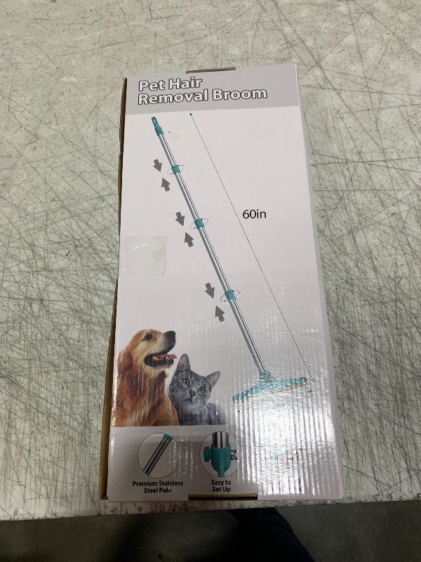 Photo 1 of Carpet Rake for Pet Hair Removal, Reusable Cat Dog Hair Remover with 45’’ Long Handle Advanced Lint Remover Scraper for Carpets, Rugs, Mats, Couch