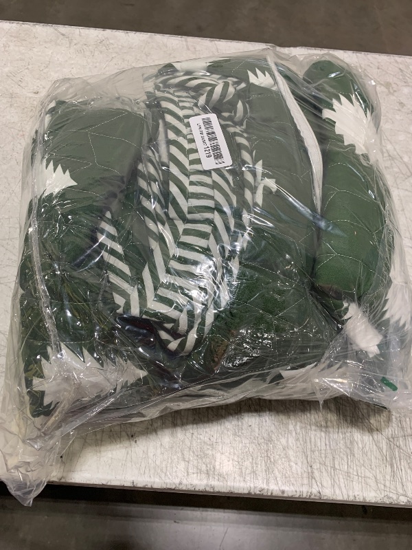 Photo 1 of Great Bay Home King Reversible Rustic Lodge Olive Bedspread Quilt with Shams - All Season Cabin Coverlet Bedding Set (Includes 1 Quilt, 2 Pillow Shams)
