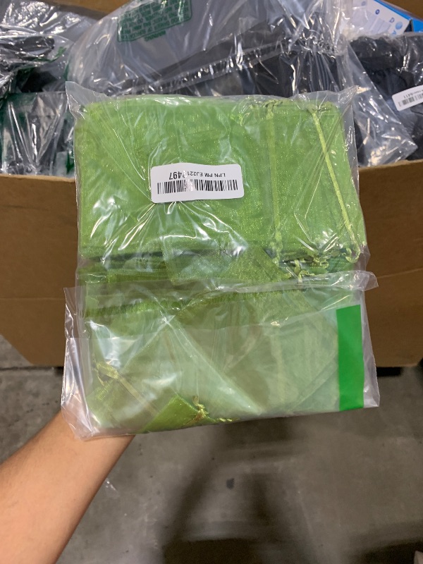 Photo 1 of JOINDO 100 Pcs Fruit Protection Bags, 4''×6''Fruit Netting Bags for Fruit Trees, Green Fruit Cover Mesh Bag with Drawstring Netting Barrier Bags for Plant Fruit Flower and Vegetables