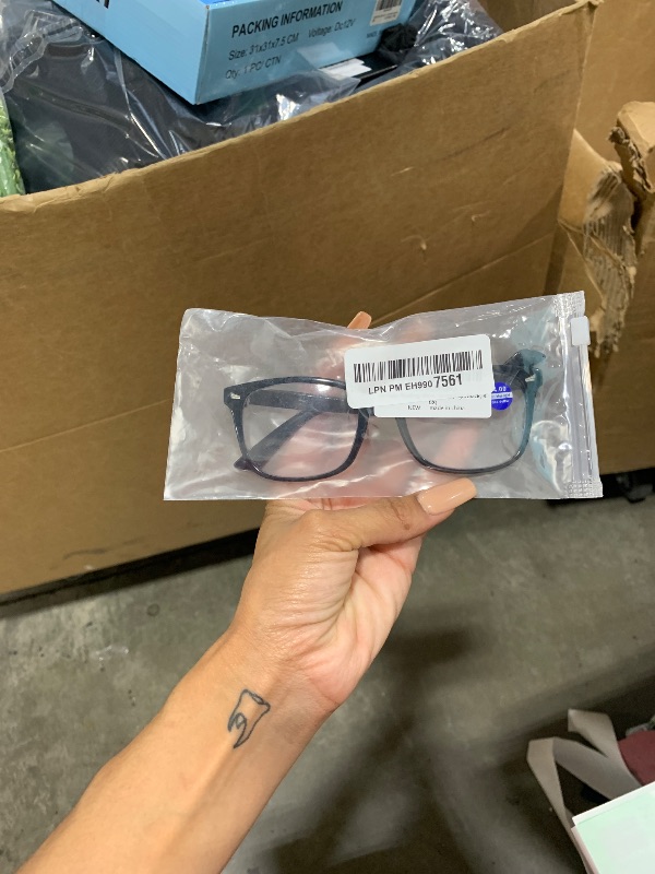 Photo 1 of Jectieey Reading Glasses for Women Men - Anti Glare Computer Readers Blue Light Blocking Glasses,Sturdy Eyeglasses(Lightblack, 4.0X)