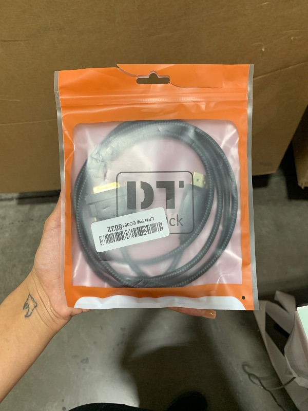 Photo 1 of DisplayPort to DVI Cable 6ft, Display Port to DVI-D/I Cord Braided, Gold-Plated Male to Male 1080P@60Hz for Computer Laptop Graphics Card Monitor Projector HDTV