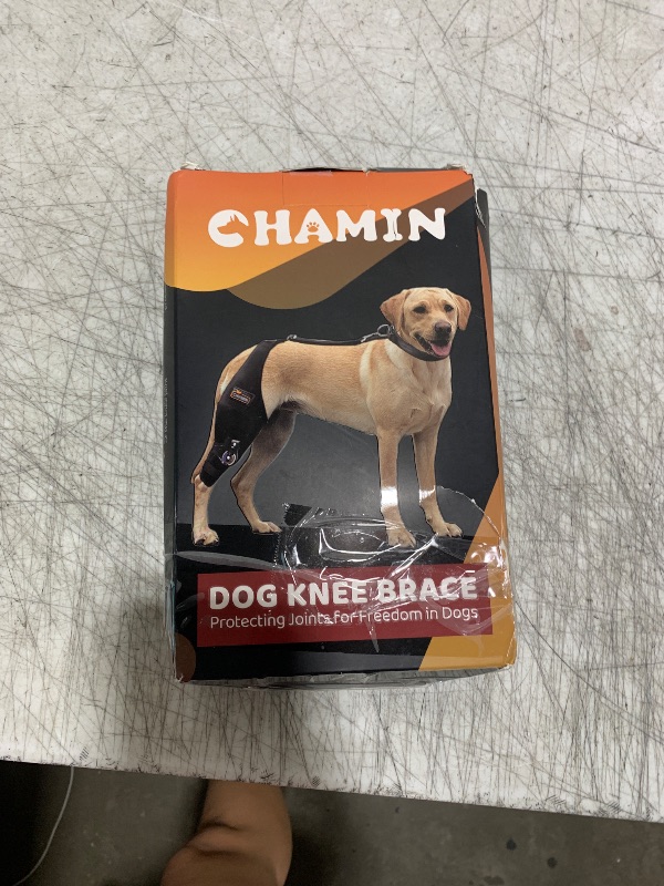 Photo 1 of CHAMIN Adjustable Dog Knee Brace with Extra Collar, Support for Torn Acl Hind Leg, Tear Ligament, Osteoarthritis,Rear Leg Limp, Recovery After Surgery,et?Left Leg,M?
