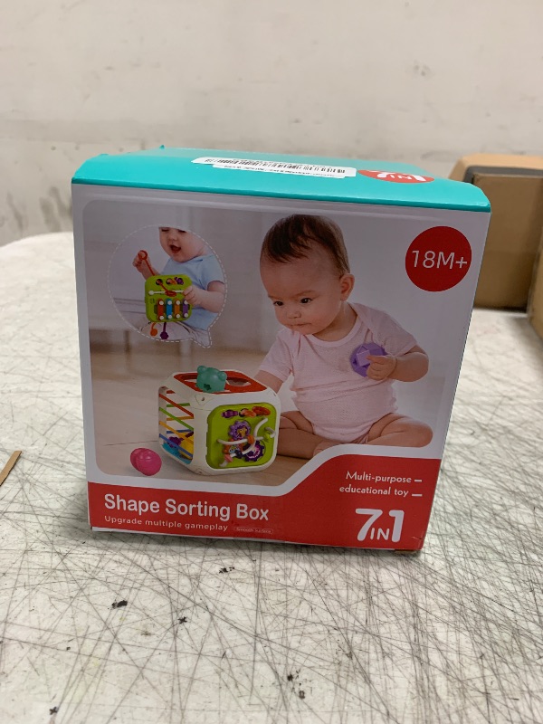 Photo 1 of AiTuiTui Baby Toys 12 18 Months, Multifunctional Sensory Teething Toys for 1 2 Year Old Boy Girl, Learning Educational Shape Sorter Interactive Activity Cube for Toddlers 1st Birthday Gifts