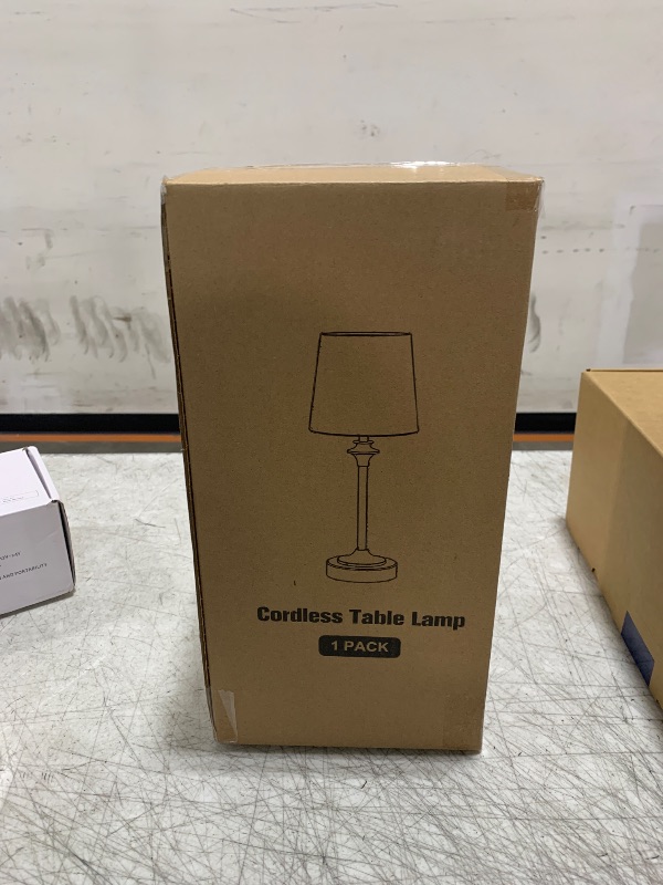 Photo 1 of NIORSUN Portables Cordless Table Lamp,Flaxen Fabric Shade Battery Operated Lamp,5200mAh Bedside Table Lamp with Warm White,3 Way Dimmable Touch Desk Lamp for Bedroom Living Room Restaurant (Black)