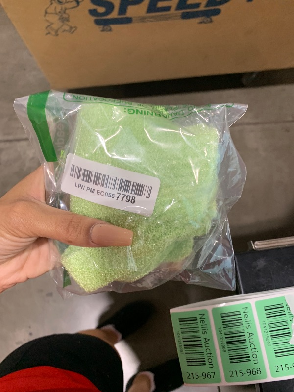 Photo 1 of Temple Spring Exfoliating Glove, Rayon Bamboo Exfoliating Body Scrubber, Loofah Washcloth, Exfoliate Loofa Shower Scrubber, Body Exfoliator Scrub, Shower Loofah Bath Sponge - Sage Green