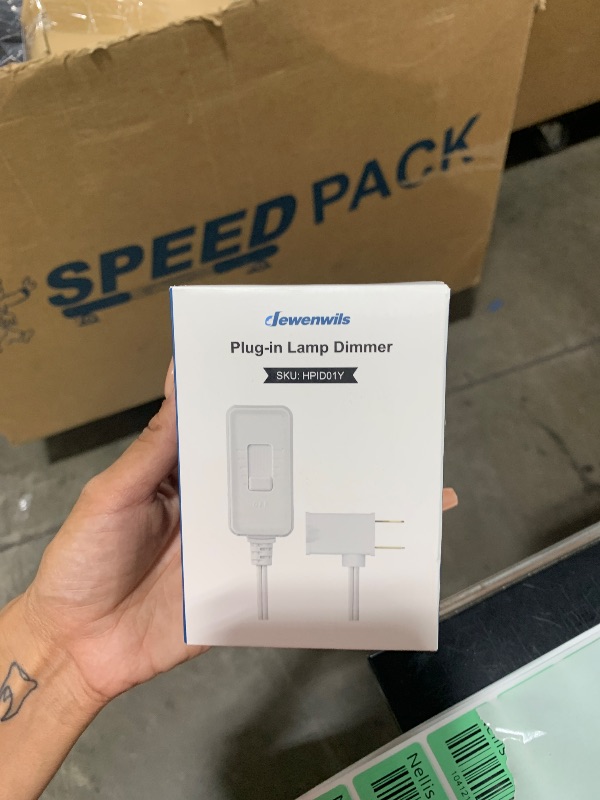 Photo 1 of DEWENWILS Plug in Dimmer Switch for Lamp, Table Lamp Dimmer for Dimmable LED/CFL Lights and Incandescent Bulbs, Full Range Slide Control, 5 ft Extension Cord, UL Listed, White