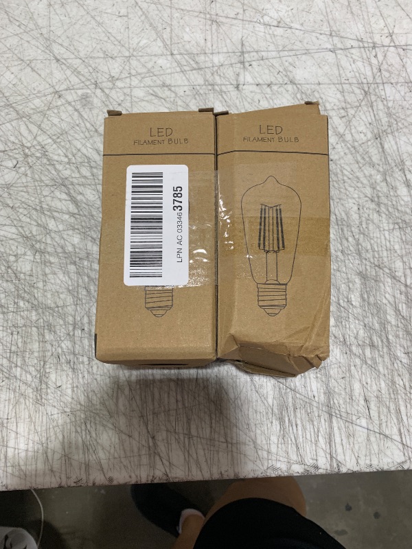 Photo 1 of 12V Edison Bulb 60 watt Equivalent E26 Medium Base 12V LED Light Bulb, AC/DC 12V-36V 6W Warm White 2700K Vintage Low Voltage Bulb for RV, 2 Pack