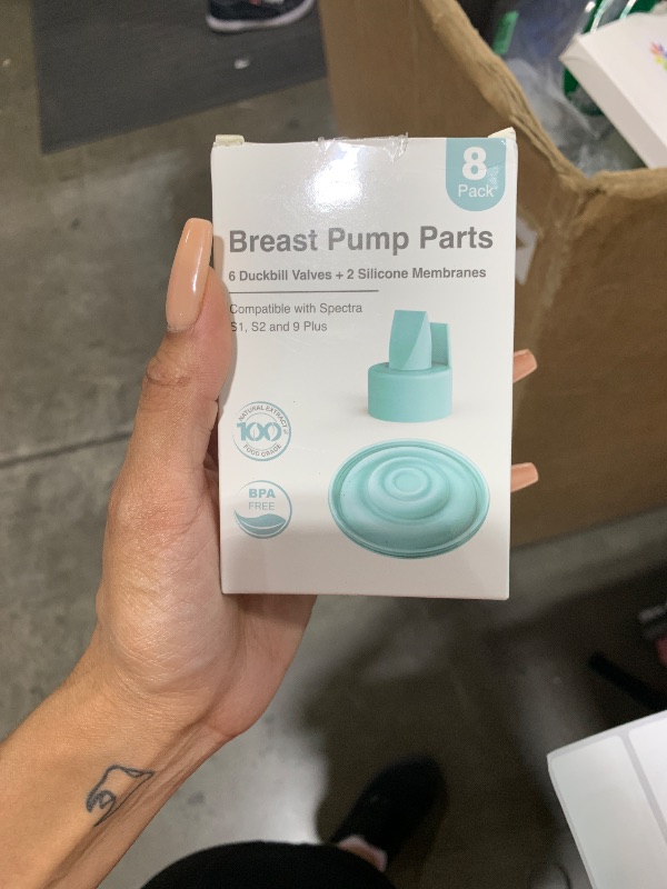 Photo 1 of [8-Count] Papablic Duckbill Valves and Silicone Membrane Compatible with Spectra S1, S2 and 9 Plus Breastpumps, Not Original Spectra Pump Parts, BPA/DEHP Free, Blue