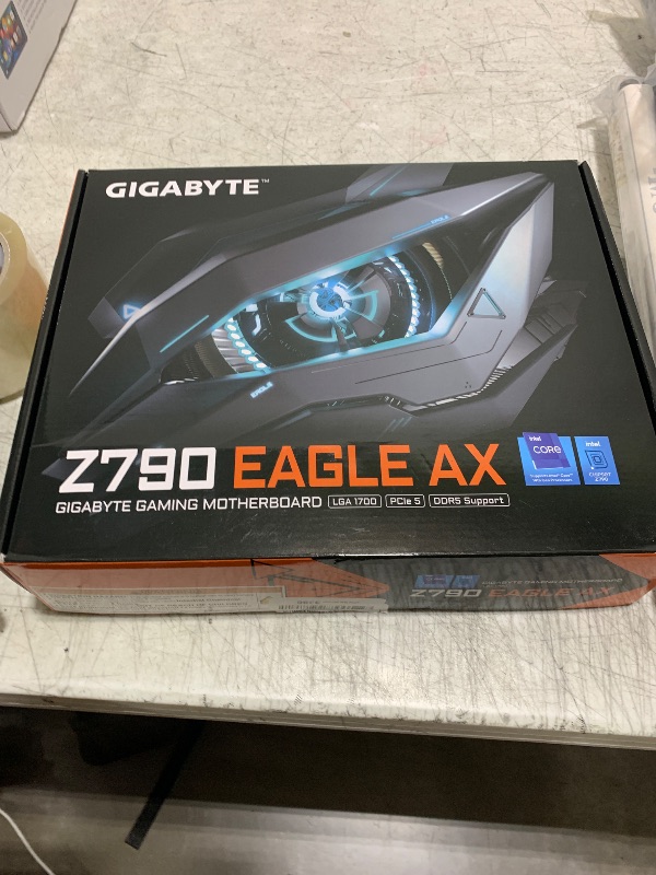Photo 1 of GIGABYTE Z790 Eagle AX LGA 1700 Intel Z790 ATX Motherboard with DDR5, M.2, PCIe 5.0, USB 3.2 Gen2X2 Type-C, Intel Wi-Fi 6E, 2.5GbE LAN, Q-Flash Plus, EZ-Latch