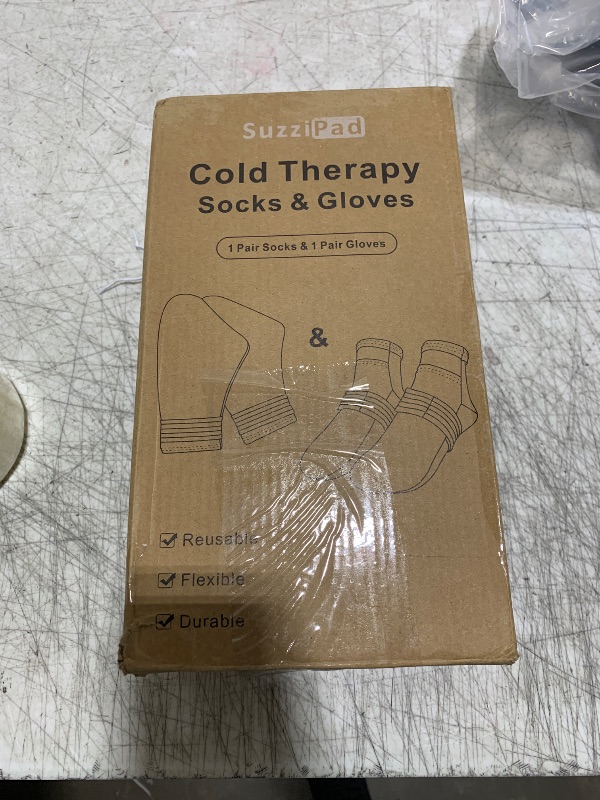 Photo 1 of SuzziPad Cold Socks & Hand Ice Pack, Cooling Gloves for Chemotherapy, Chemo Care Package for Women and Men, S/M, Purple