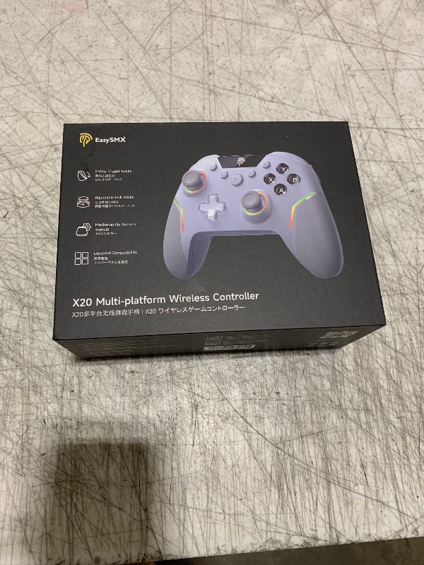 Photo 1 of EasySMX X20 Wireless Gaming Controller with RGB Backlit, 2-Stage Hall Effect Stick, 1000Hz Polling Rate, 6-Axis Gyro on Multi-Platform, Mech Buttons- Compatible with PC/Switch/Steam/Android