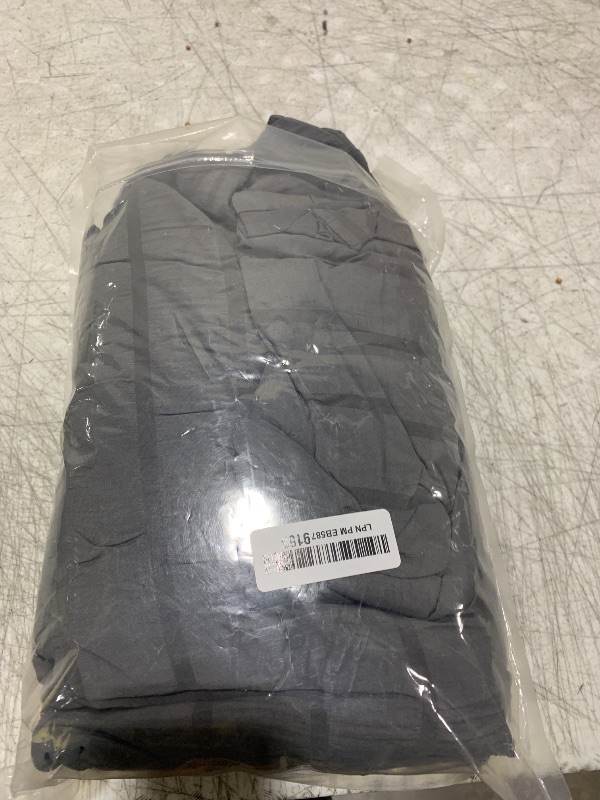 Photo 1 of AveLom Seersucker Duvet Cover Set King Size (104 x 90 inches), 3 Pieces (1 Duvet Cover + 2 Pillow Cases), Dark Gray Ultra Soft Washed Microfiber, Textured Duvet Cover with Zipper Closure, Corner Ties