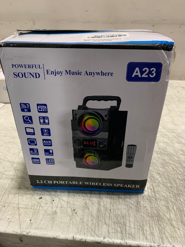 Photo 1 of TENMIYA 40W(60W Peak) Portable Bluetooth Speakers with Subwoofer Wireless Stereo Rich Bass Boombox with LED Lights Outdoor Home Party Speakers Support FM Radio Remote Control AUX EQ