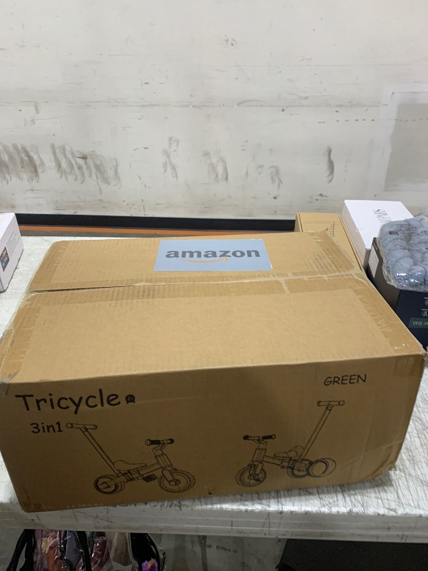 Photo 1 of XIAPIA Tricycle for Toddlers 1-3 Year Olds, 5 in 1 Toddler Balance Bike with Removable Pedal, Push Trike Toys with Adjustable Pushrod for 2 3 4 5 Year Old Boys & Girls, Birthday Gifts for Kids