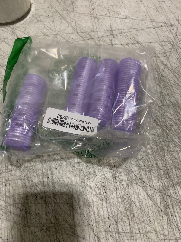 Photo 1 of WILLBOND 4 Pcs Long Hair Rollers for Bangs Aluminum Core Curlers Thermal Self Grip Roller for Long and Medium Hair Women Hairstyle(4.1 x 1.2 Inch,Purple)