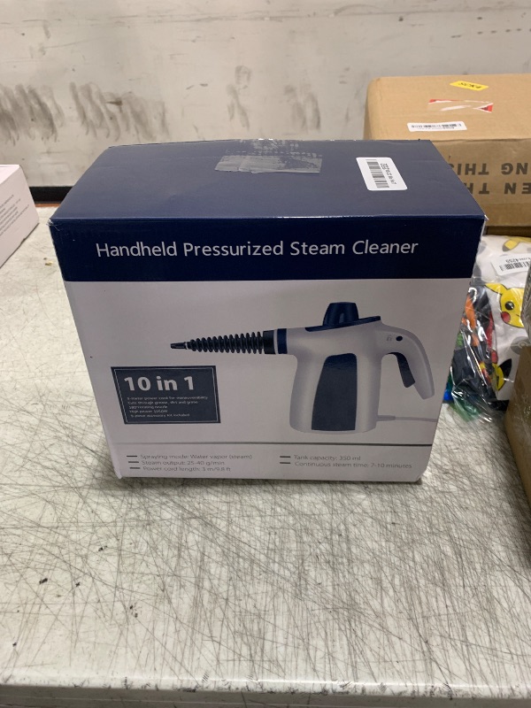 Photo 1 of Steam Cleaner, Pressurized Handheld Steam Cleaner for Home with Safety Lock & 9 PCS Accessories, 350ML Large Water Tank Multi-Surface Steamer for Cleaning Car, Tile, Grease, Grout and Upholstery