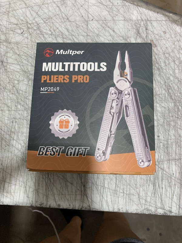 Photo 1 of Multper Multitools Pliers Pro, Upgraded Multi Tool With Damascus Knife, Replaceable Wire Cutters and Screwdirver Set, Foldable Multitools with Scissors, Screwdriver, Ideal for Camping,Survival, Repair