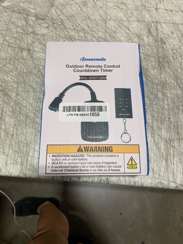 Photo 1 of DEWENWILS Light Sensor Timer Waterproof, Plug in Timer Switch, 100 ft Range Remote Control with 2 Grounded Electrical Outlets for Outdoor String Lights, 15A 1/2HP UL Listed