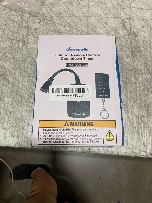 Photo 1 of DEWENWILS Light Sensor Timer Waterproof, Plug in Timer Switch, 100 ft Range Remote Control with 2 Grounded Electrical Outlets for Outdoor String Lights, 15A 1/2HP UL Listed