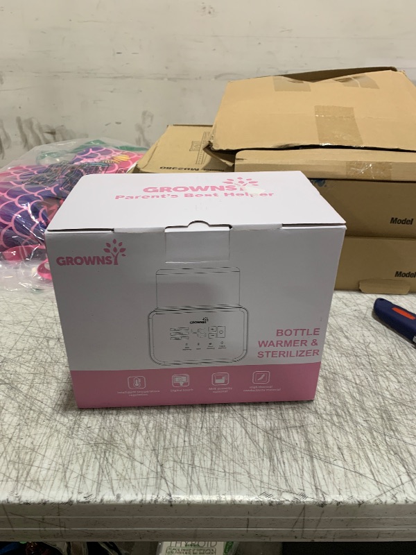 Photo 1 of Baby Bottle Warmer, Gronwsy 8-in-1 Fast Milk Warmer with Timer Breastmilk or Formula, Fits 2 Bottles, Accurate Temperature Control, with Defrost, Sterili-zing, Keep, Heat Baby Food Jars Function