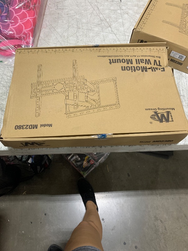 Photo 1 of Mounting Dream TV Wall Mount for 32-65 Inch Television,Mount with Swivel and Tilt, Full Motion Bracket with Articulating Dual Arms, Fits 16inch Studs, Max VESA 400X400 mm, 99lbs, MD2380