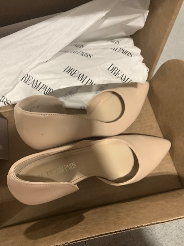 Photo 1 of DREAM PAIRS Women's Dress High Heels Pumps Closed Pointed Toe Stiletto D'Orsay Shoes for Wedding Party,Size 8,Nude-PU,SDPU2416W