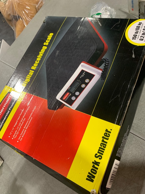 Photo 1 of Rubbermaid Commercial Products Digital Receiving Scale 150-Pound Capacity Heavy-Duty Non-Skid Shipping Postal and Food Scale for Kitchen/Restaurant
