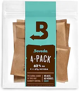 Photo 1 of Boveda 62% Two-Way Humidity Control Packs For Storing 1 lb – Size 67 – 4 Pack – Moisture Absorbers for Storage Containers – Humidifier Packs – Hydration Packets in Resealable Bag
