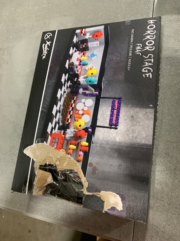 Photo 1 of Five Nights Pizzeria Stage Building Blocks Set, Monster Classic Horror Game Halloween Creative Festival Bricks Kit Toys Gifts Merch, Suitable for Fans Boys Girls Kids