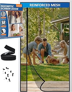 Photo 1 of CANLENE Magnetic Screen Door Left Right Side Opening Polyethylene Terephthalate Mesh Greater Than Fiberglass and Polyester Easy Install