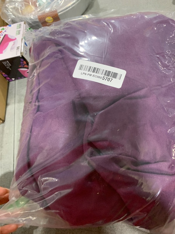 Photo 1 of sancua Round Tablecloth - 120 Inch - Water Resistant Spill Proof Washable Polyester Table Cloth Decorative Fabric Table Cover for Dining Tables, Buffet Parties and Camping, Purple