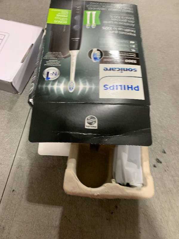Photo 1 of Philips Sonicare ProtectiveClean 5300 Rechargeable Electric Toothbrush, with Pressure Sensor, 3 Cleaning Modes, SmarTimer and QuadPacer, with 2 Bonus Brush Heads, Travel Case, Black, Model HX6423/34