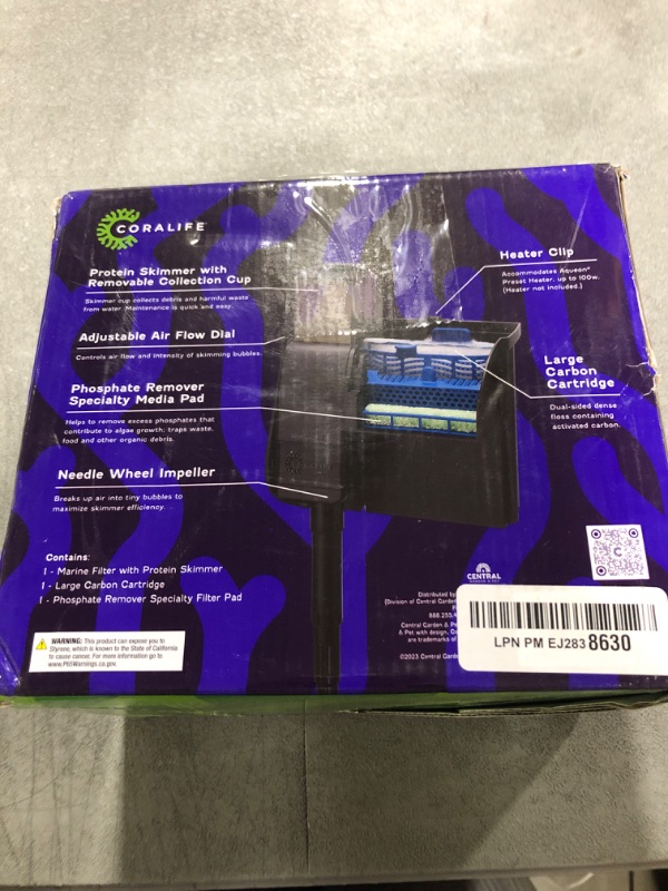Photo 1 of Coralife Aquarium Fish Tank Marine Salt Water Filter And Protein Skimmer, Up to 30 Gallons