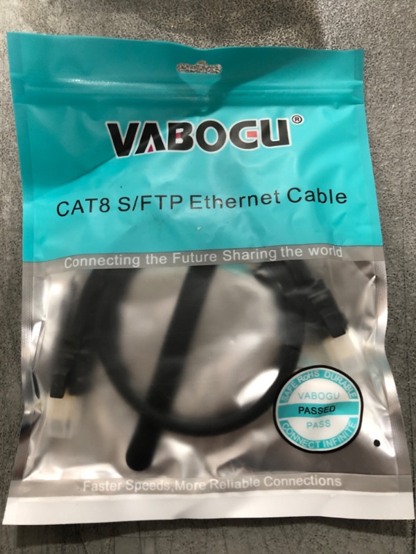 Photo 1 of Cat 8 Ethernet Cable, 1.5Ft 3Ft 6Ft 10Ft 15Ft 20Ft 30Ft 40Ft 50Ft 60Ft 100Ft Heavy Duty High Speed Internet Network Cable, Professional LAN Cable Shielded in Wall, Indoor&Outdoor