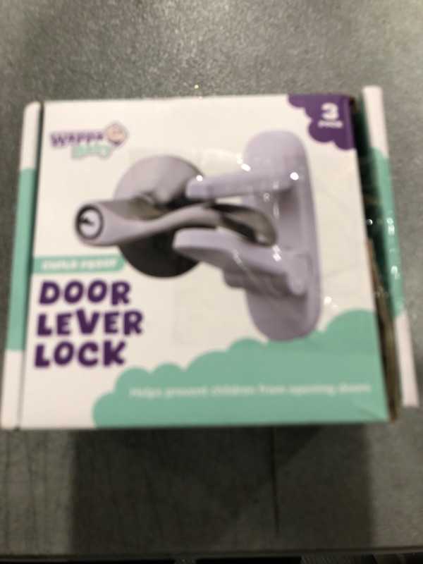 Photo 1 of Door Lever Lock (3 Pack) Prevents Toddlers from Opening Doors. 3.25" L * 1.5" W * 4.5" H Easy One Hand Operation for Adults. Durable ABS with 3M Adhesive Backing. Simple Install, No Tools Needed.