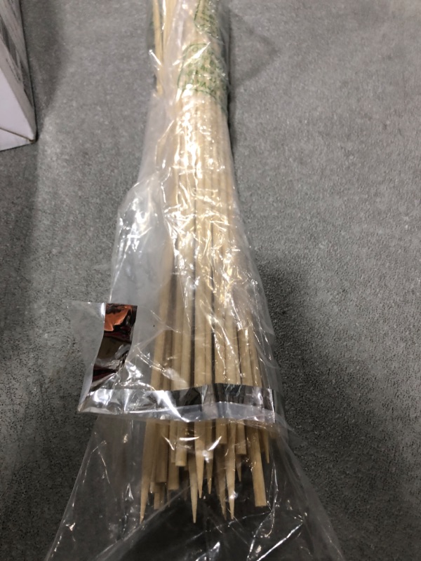 Photo 1 of HOPELF 50 Pack 16" Bamboo Plant Stakes for Wood Garden Sticks?Wooden Indoor Gardening Floral Potted Plant Support?Crafts, More Size Choices 8"/12"/16"