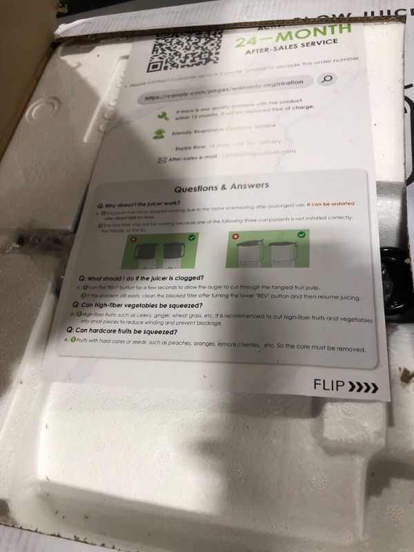 Photo 1 of Cold Press Juicer, 5.8" Extra Large Feed Chute Fit Whole Fruits & Vegetables, 350W Slow Masticating Juicer Machines, Easy to Clean,High Juice Yield?Grey?