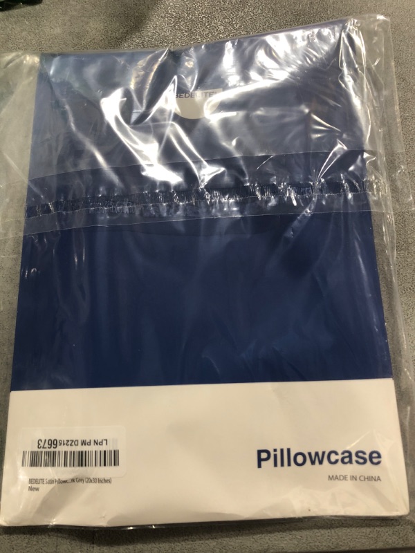 Photo 1 of BEDELITE Satin Pillowcase for Hair and Skin, Super Soft and Cooling Similar to Silk Pillow Cases 2 Pack with Envelope Closure, Gift for Women Men(20"x30" Queen Size, Dark Grey)